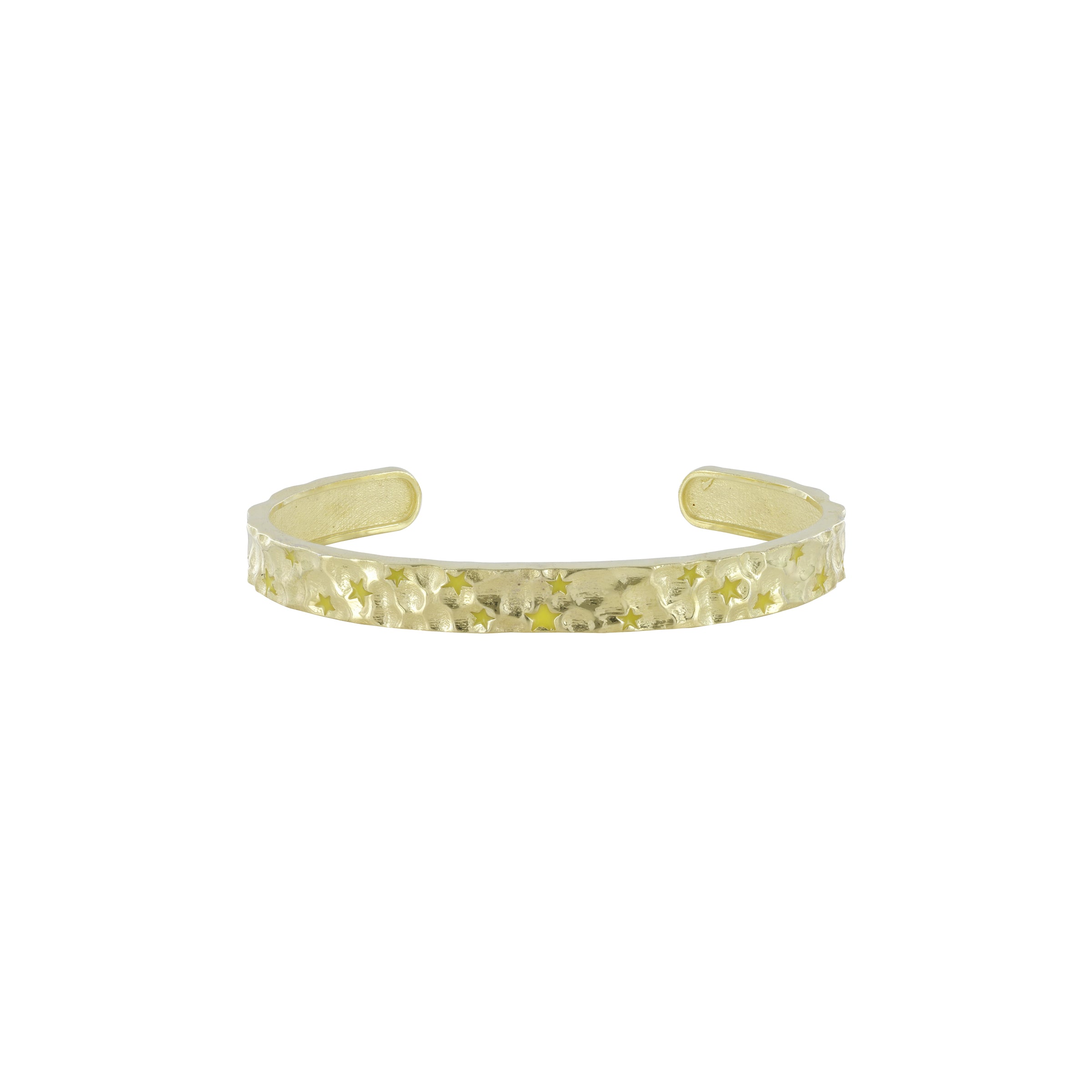 Sacred Yellow Constellation Cuff In Gold