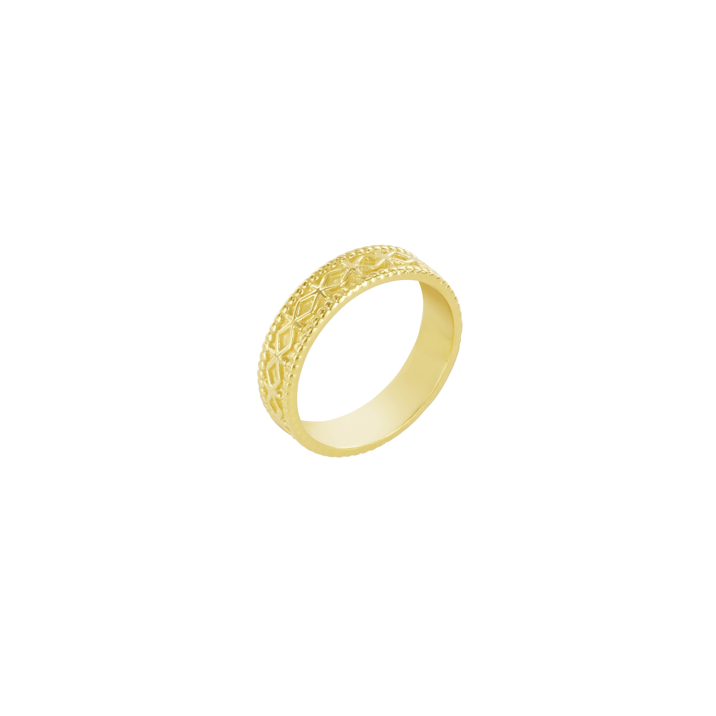 Star Band Ring Gold Vermeil