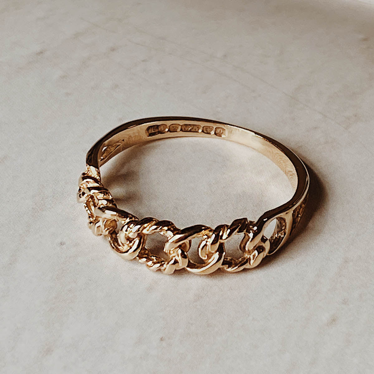 Vintage Rope Chain Link Ring