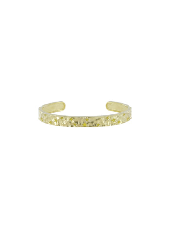 Sacred Yellow Constellation Cuff In Gold
