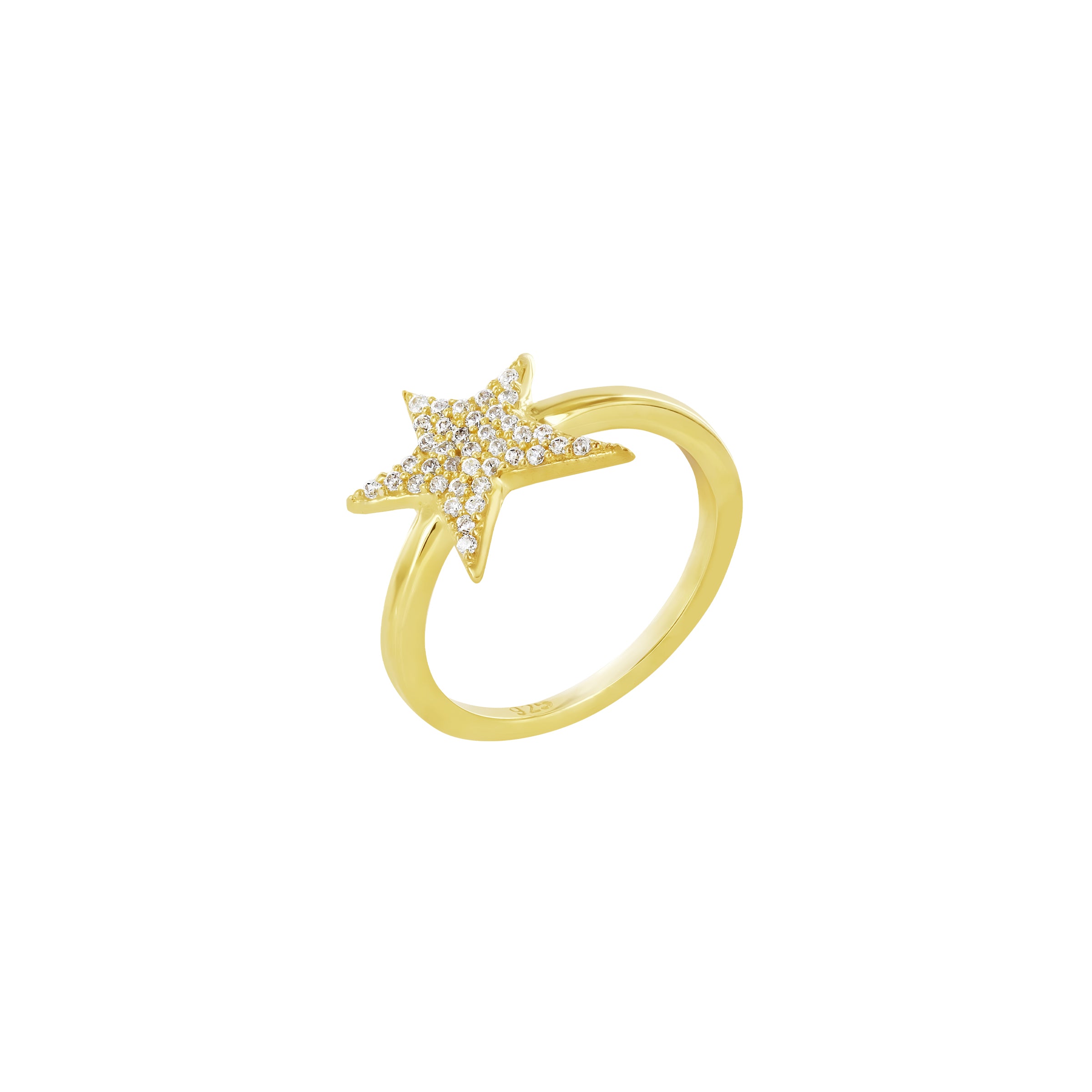 Zephyr Star Ring Gold Vermeil