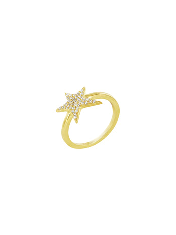 Zephyr Star Ring Gold Vermeil