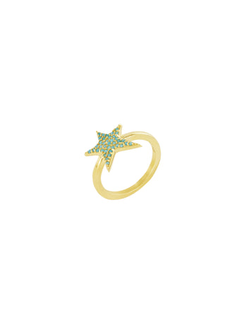 Sacred Star Ring Gold Vermeil