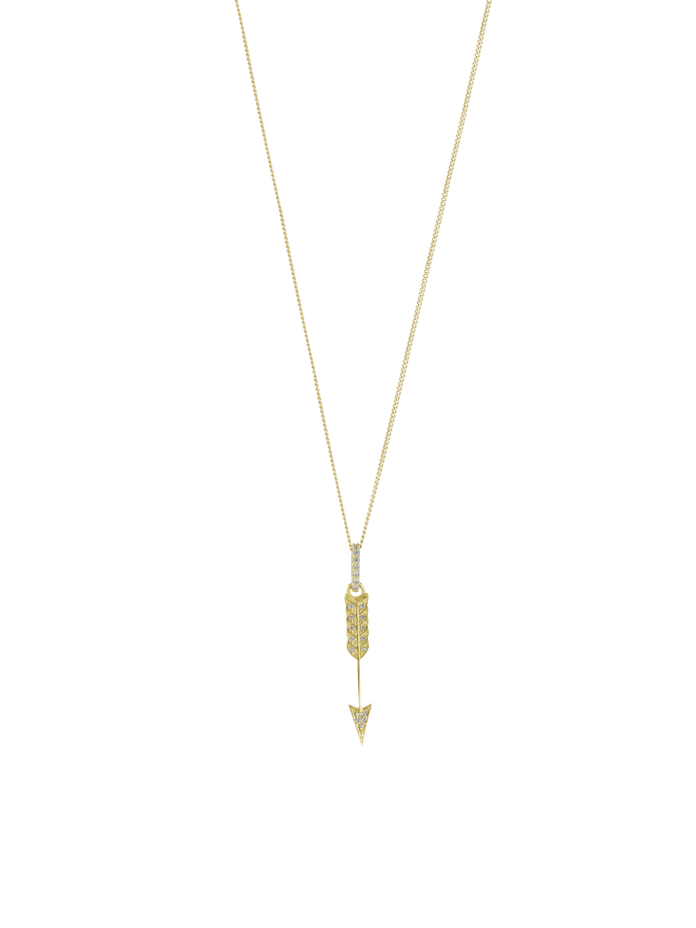 Zephyr Arrow Necklace Gold Vermeil