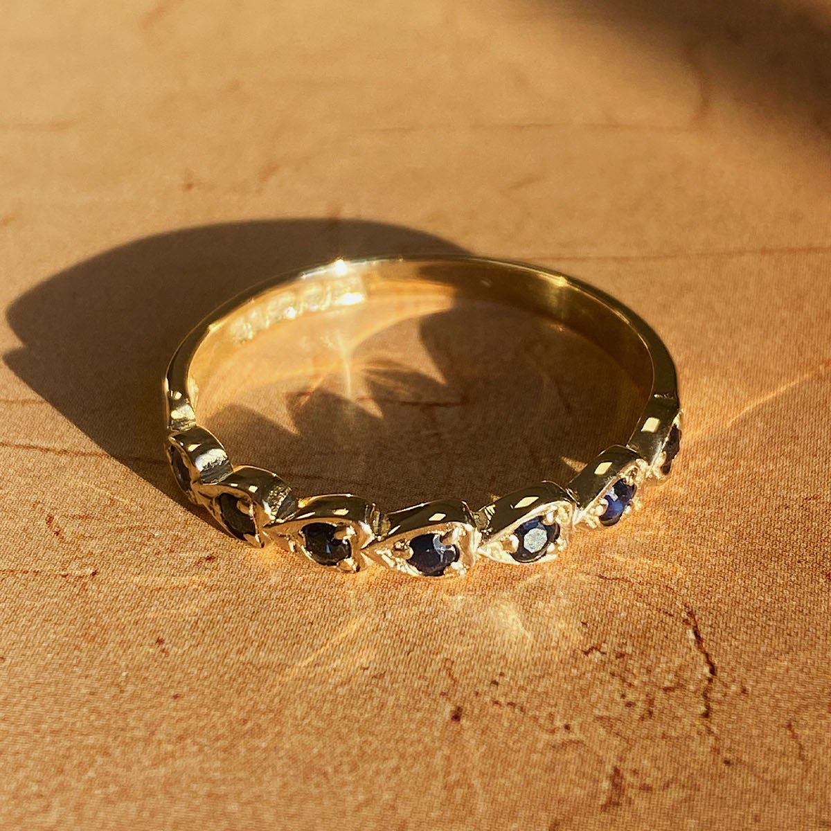 Vintage Sapphire Hearts Ring