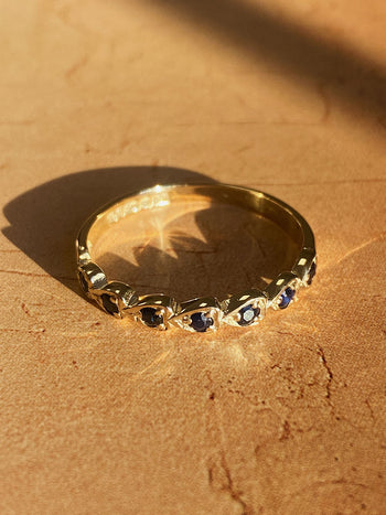 Vintage Sapphire Hearts Ring