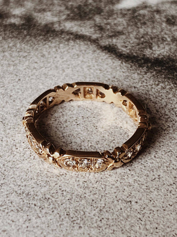 Vintage Crystal Band Ring