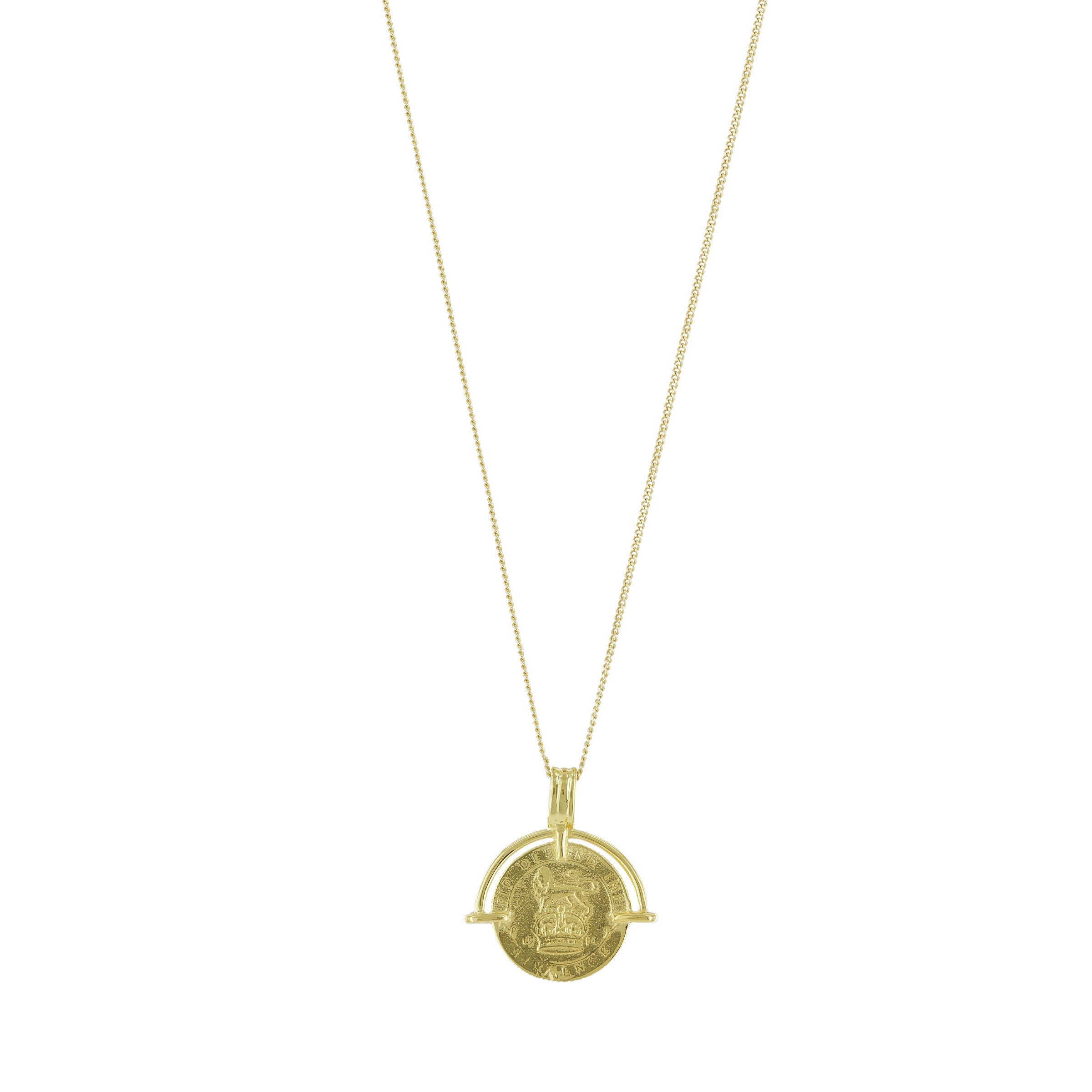 Sixpence Necklace Gold Vermeil
