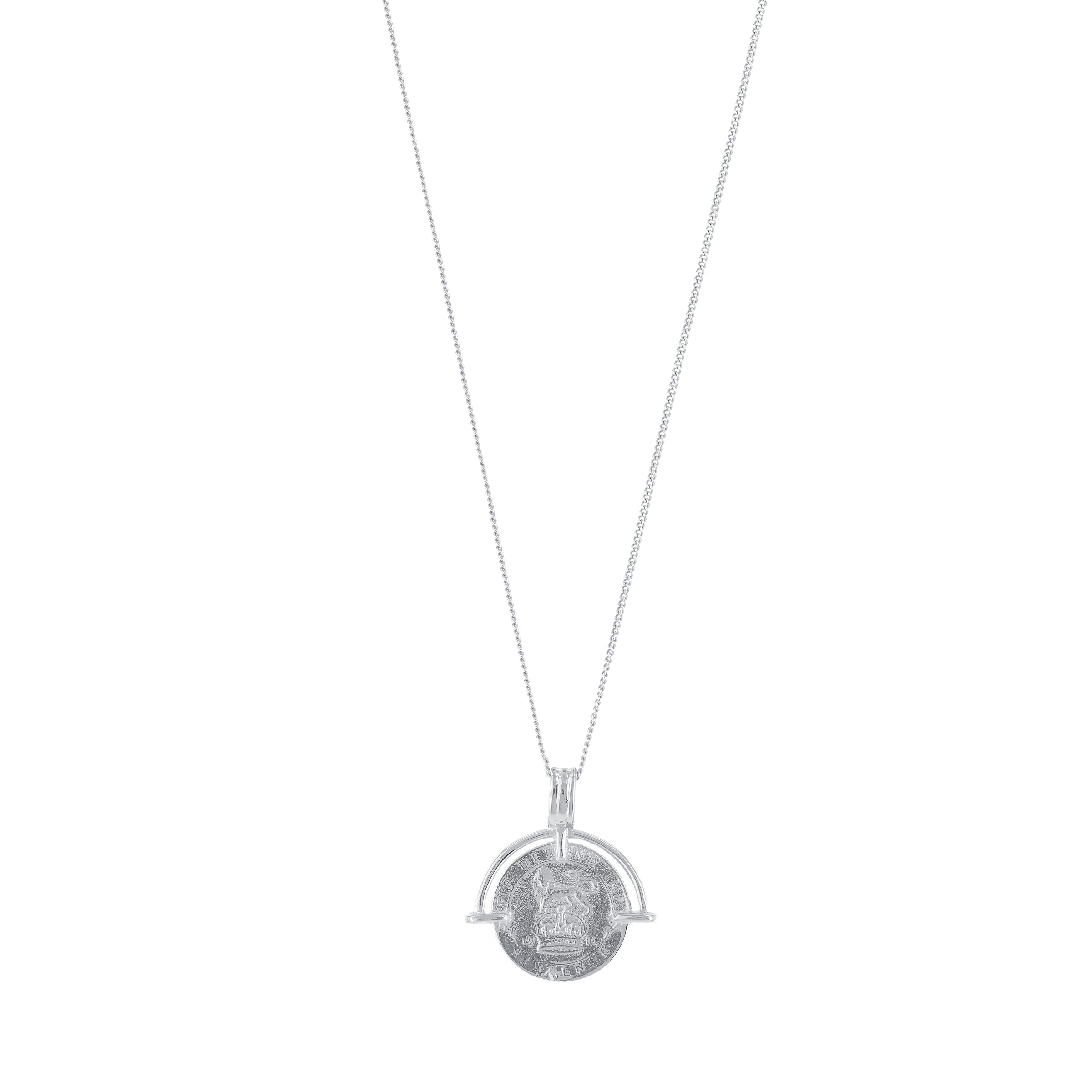 Sixpence Necklace Sterling Silver