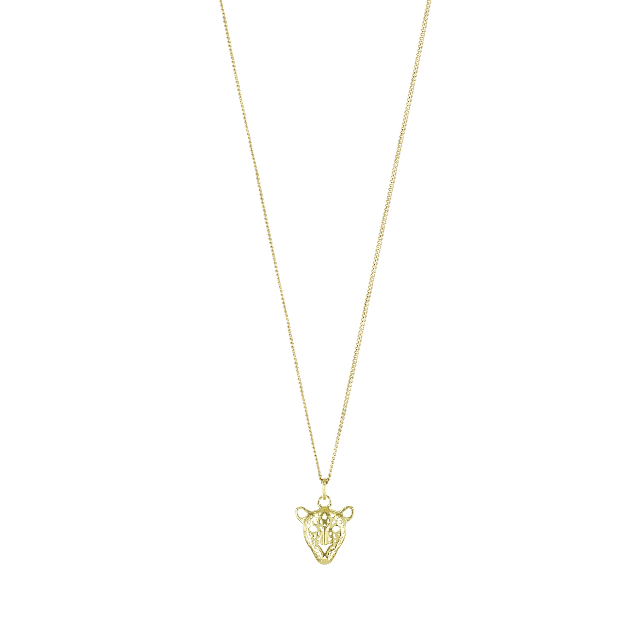 Small Leopard Necklace Gold Vermeil