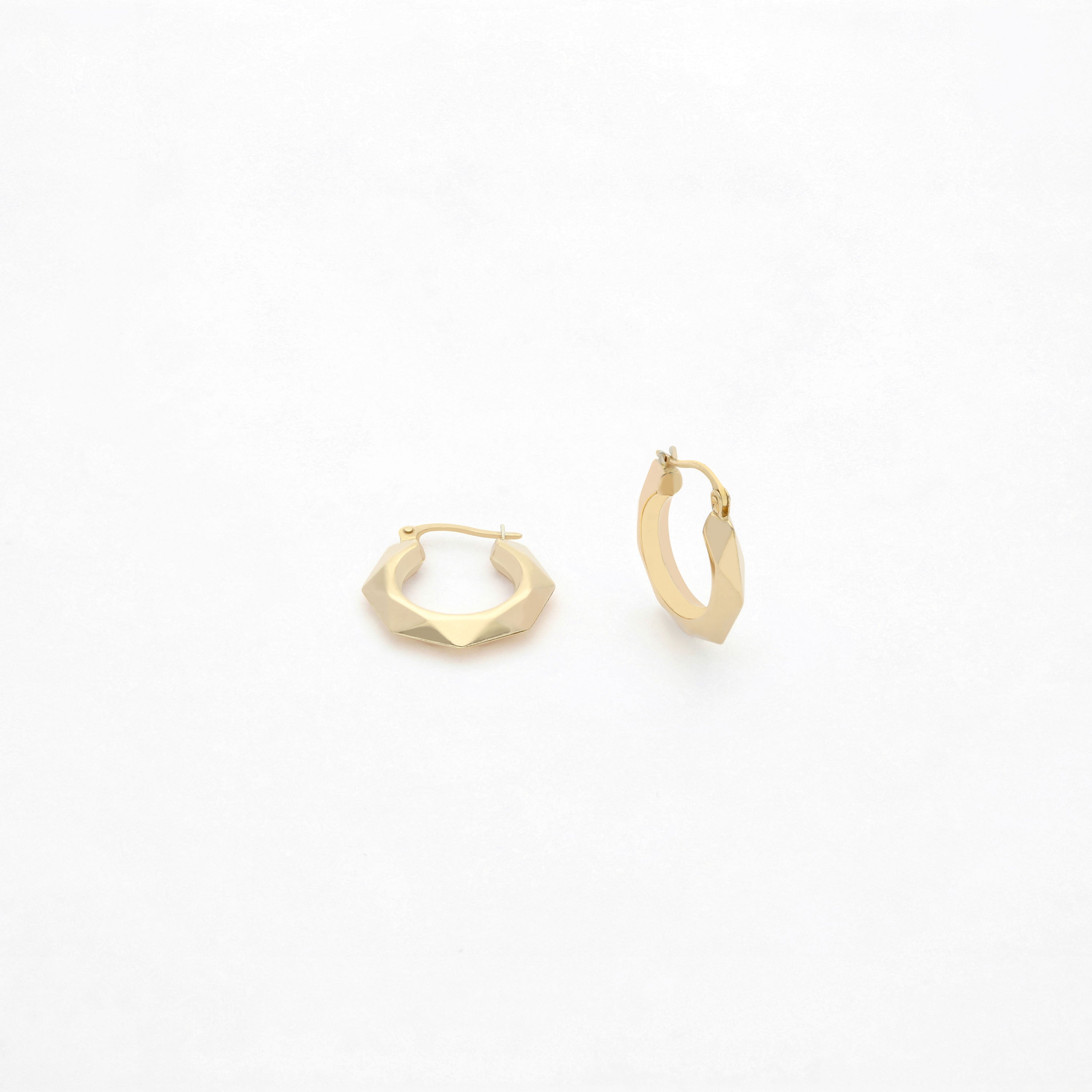 Vintage Small Hexagonal Hoops